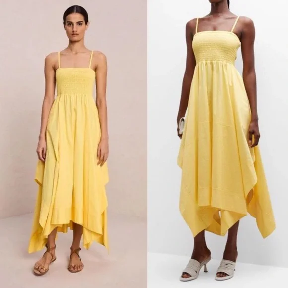 A.L.C. Adriana Smocked Handkerchief Dress in Size 4